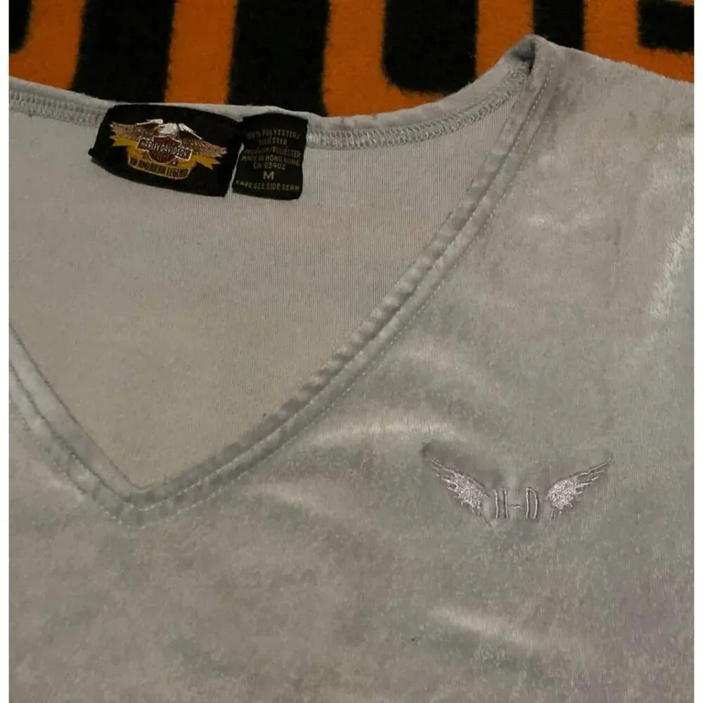 VTG 90s Harley-Davidson T-shirt Medium Women, Embroidery, Velvet Fabric - Picture 4 of 5